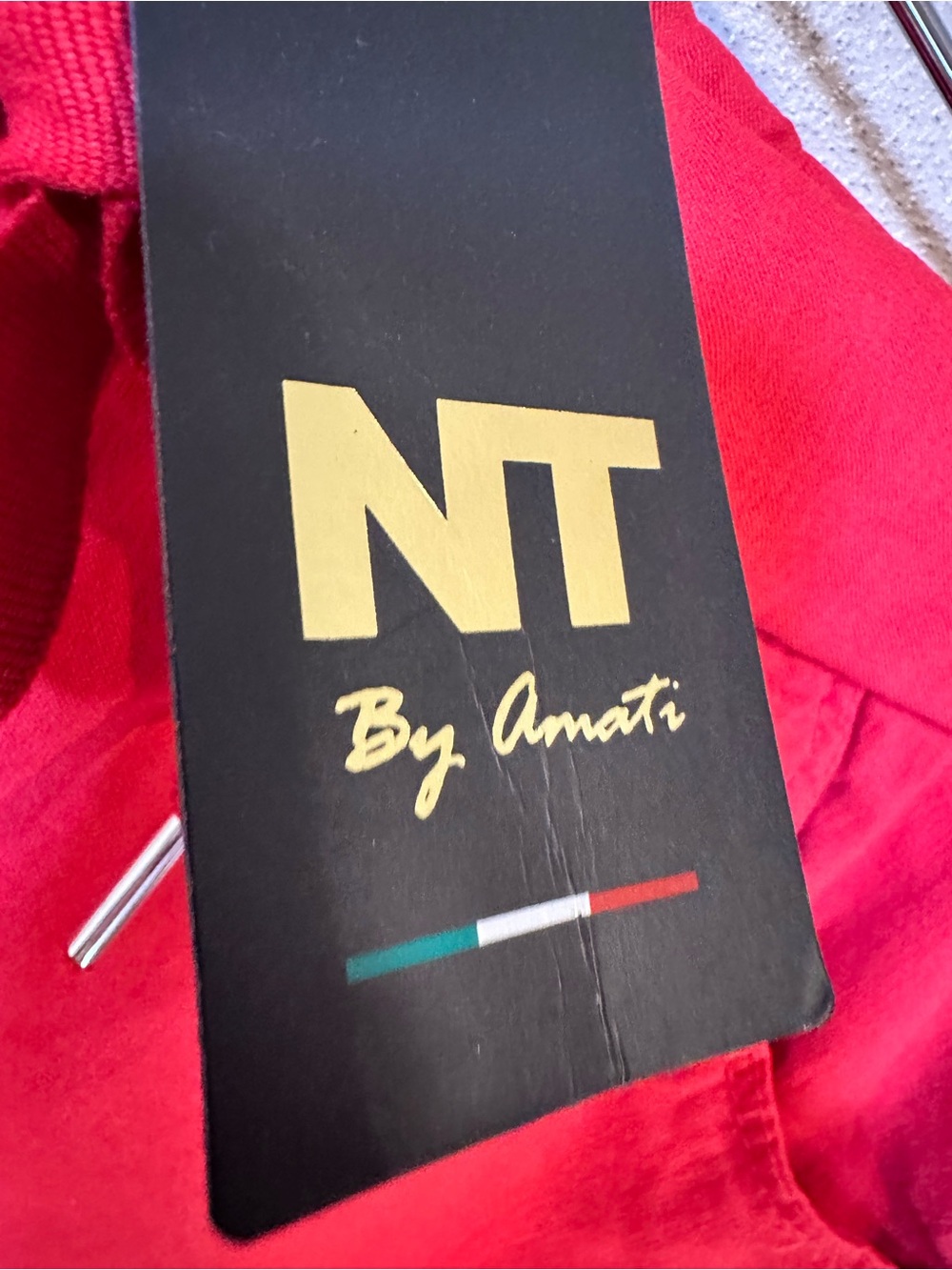 NT by Armani Red Drawstring Women's Shorts with Side Stud Detail - Picture 4 of 7